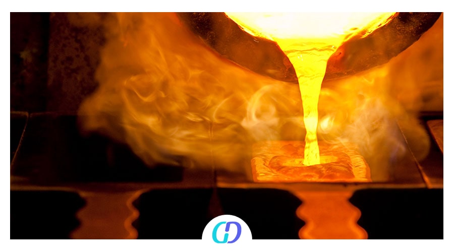 ذوب طلا در آزمایشگاه برای عیارسنجی